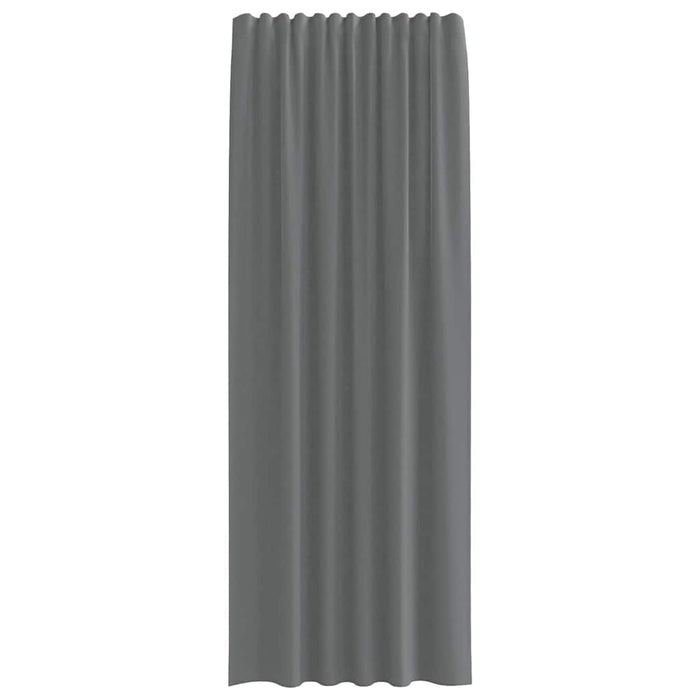 Tende in Voile con Passanti 2 pz Grigio Scuro 140x260 cm 4102275