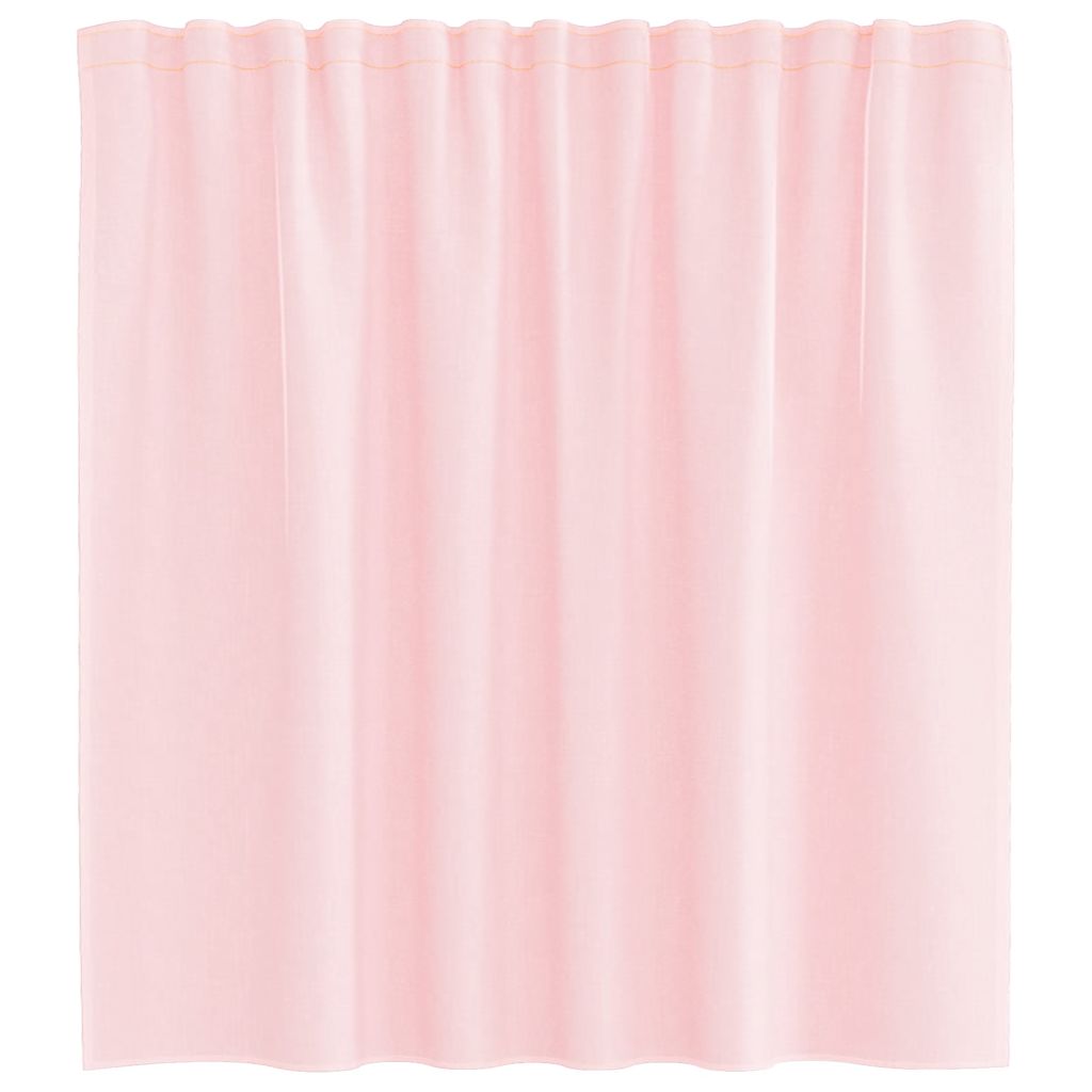 Tende in Voile con Passanti 2 pz Rosa Chiaro 140x140 cm