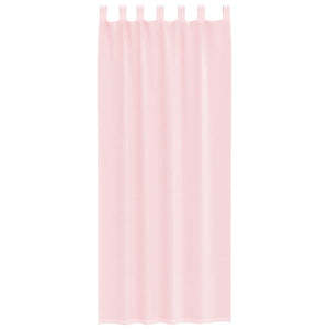 Tende in Voile con Passanti 2 pz Rosa Chiaro 140x260 cm 4102280