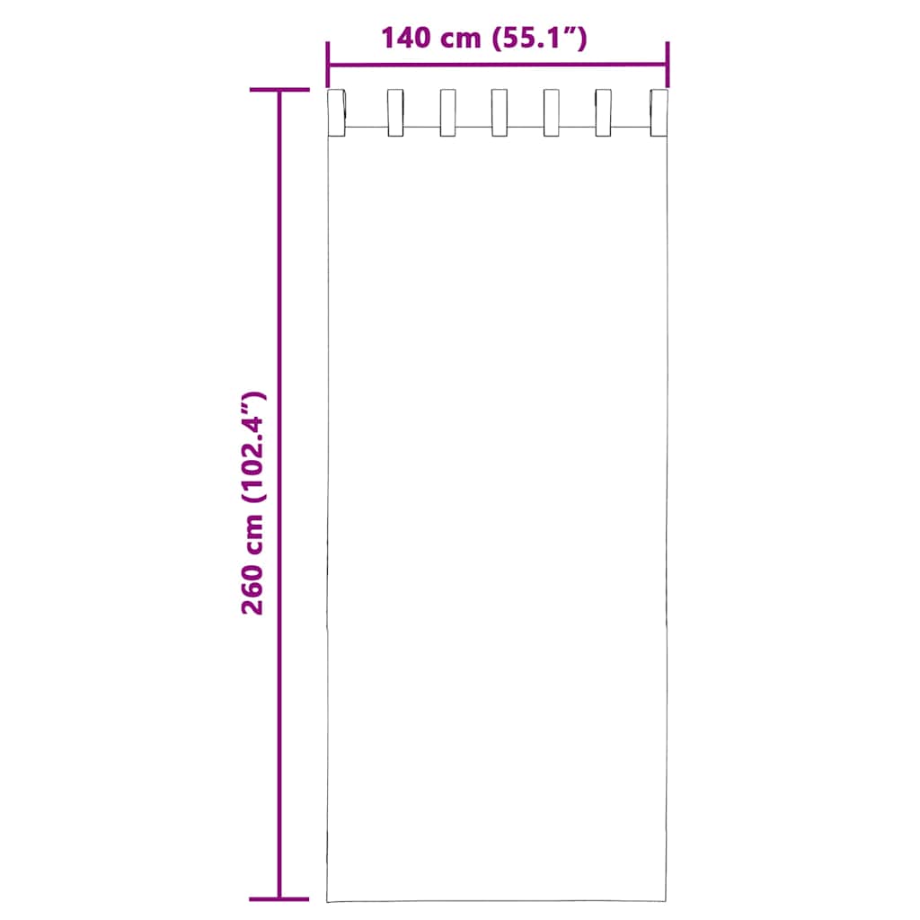 Tende in Voile con Passanti 2 pz Rosa Chiaro 140x260 cm 4102280