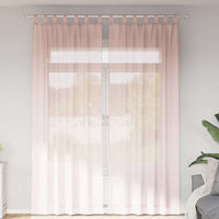Tende in Voile con Passanti 2 pz Rosa Chiaro 140x260 cm 4102280