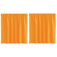 Tende in Voile con Passanti 2 pz Arancio 140x140 cm