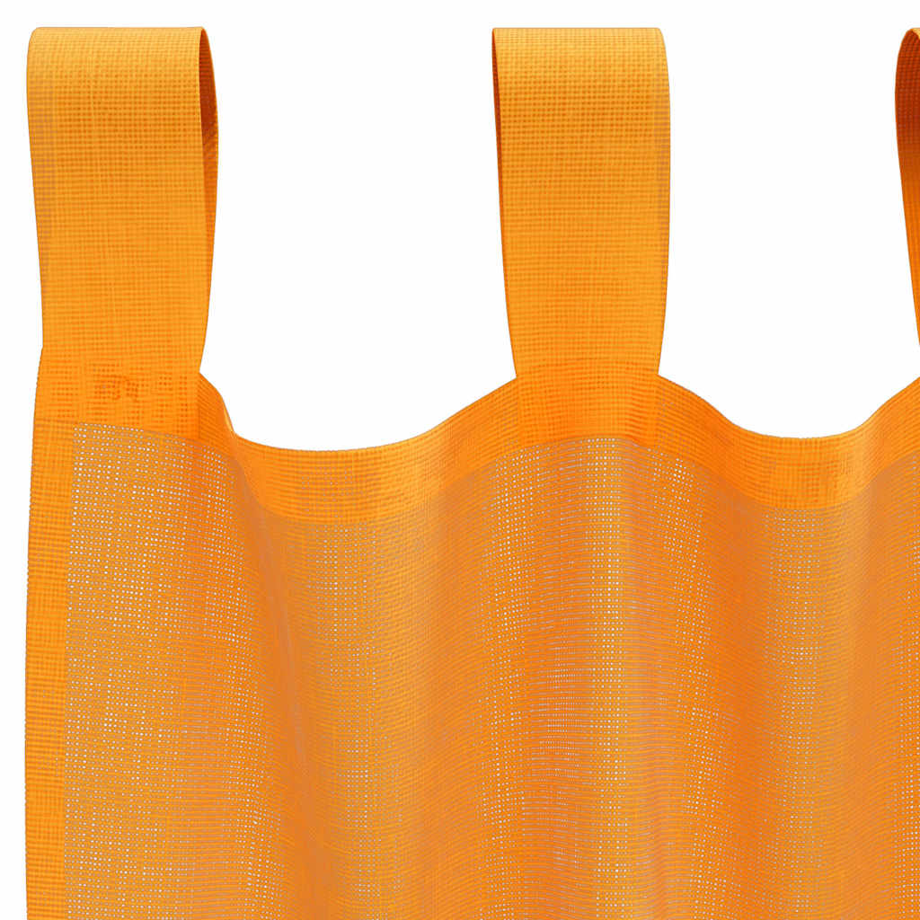 Tende in Voile con Passanti 2 pz Arancio 140x140 cm
