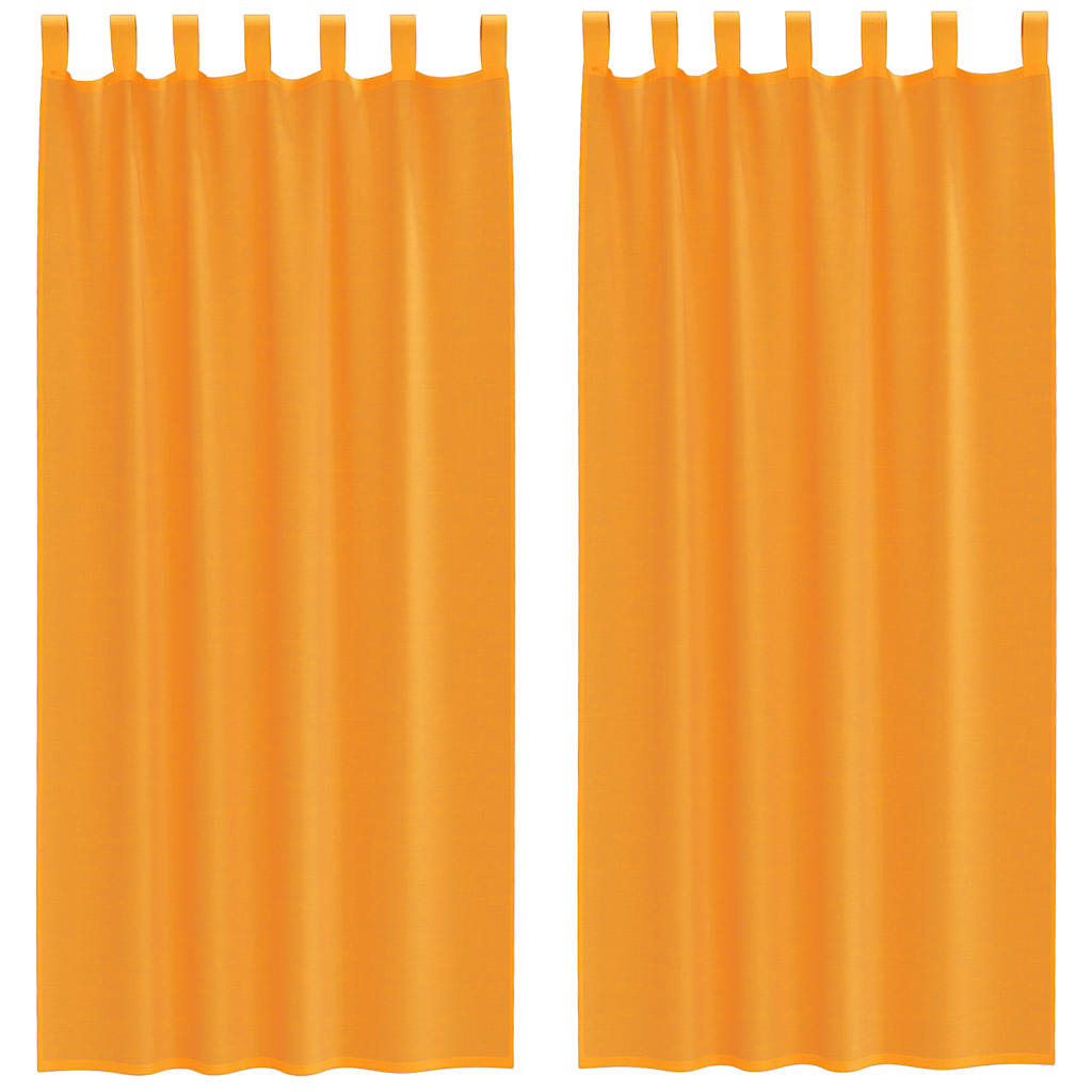 Tende in Voile con Passanti 2 pz Arancio 140x245 cm 4102284