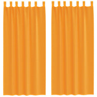 Tende in Voile con Passanti 2 pz Arancio 140x245 cm 4102284