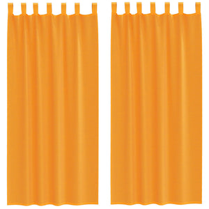 Tende in Voile con Passanti 2 pz Arancio 140x245 cm 4102284