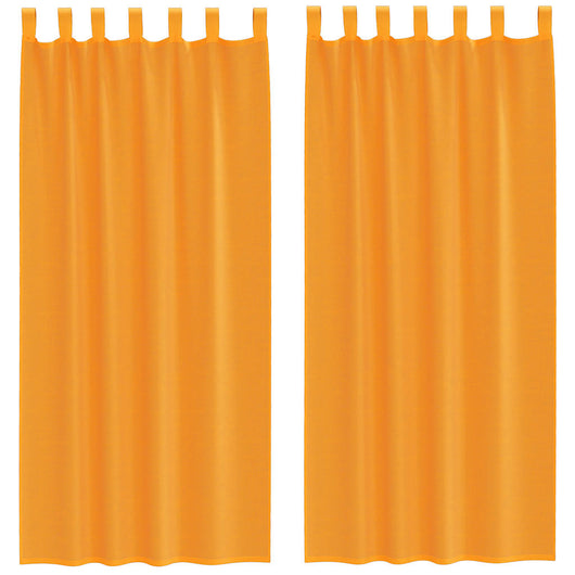 Tende in Voile con Passanti 2 pz Arancio 140x245 cm 4102284