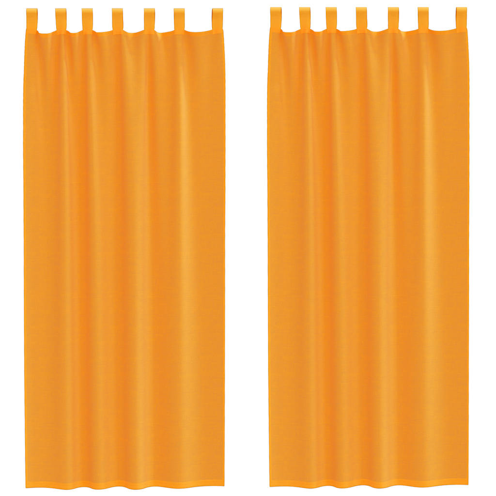 Tende in Voile con Passanti 2 pz Arancio 140x260 cm 4102285