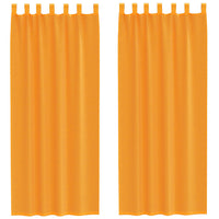 Tende in Voile con Passanti 2 pz Arancio 140x260 cm 4102285