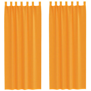 Tende in Voile con Passanti 2 pz Arancio 140x260 cm 4102285
