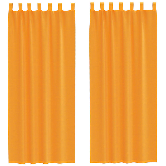 Tende in Voile con Passanti 2 pz Arancio 140x260 cm 4102285