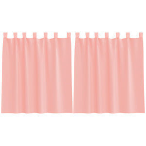 Tende in Voile con Passanti 2 pz Rosa 140x140 cm 4102286