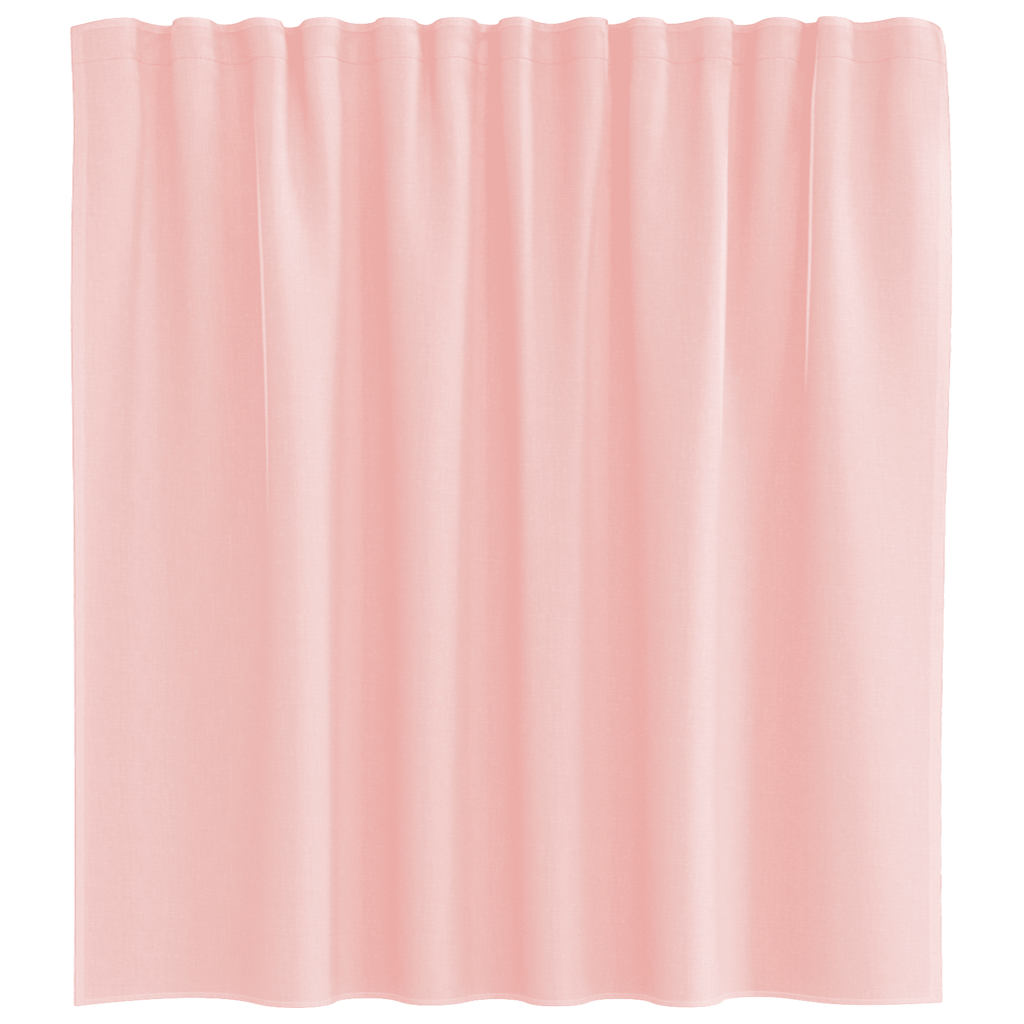 Tende in Voile con Passanti 2 pz Rosa 140x140 cm 4102286