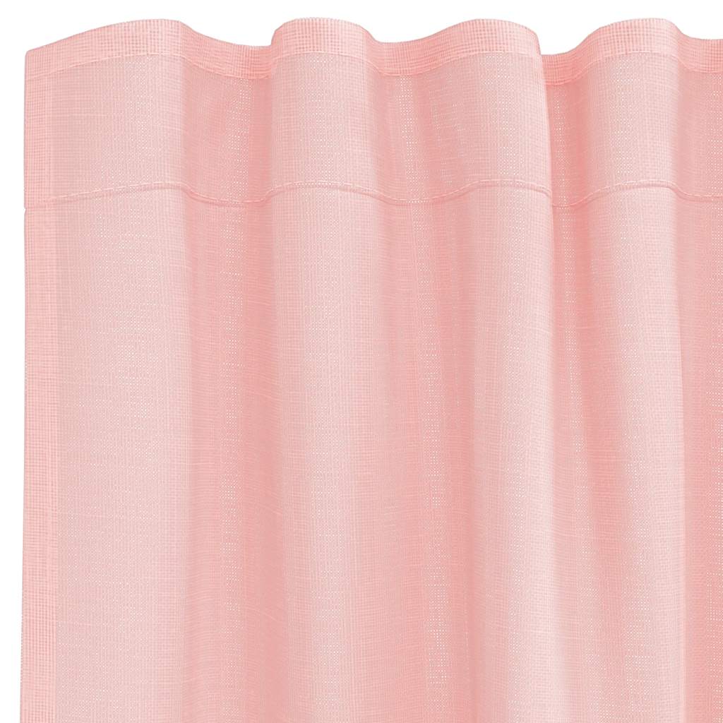 Tende in Voile con Passanti 2 pz Rosa 140x140 cm 4102286