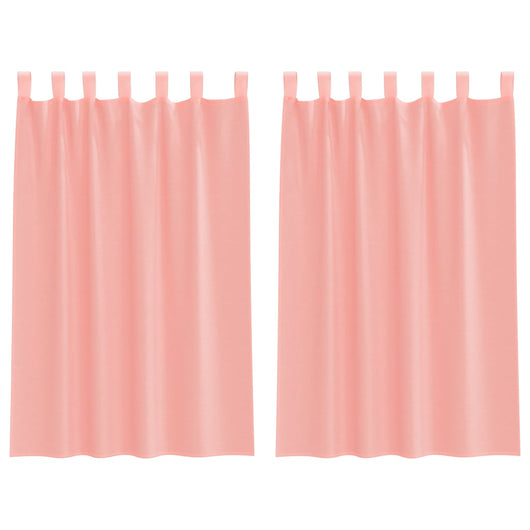 Tende in Voile con Passanti 2 pz Rosa 140x175 cm 4102287