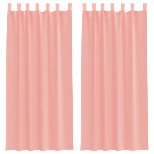 Tende in Voile con Passanti 2 pz Rosa 140x245 cm 4102289