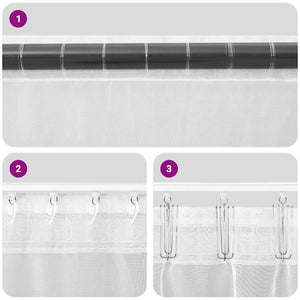 Tende in Voile con Passanti 2 pz Rosa 140x245 cm 4102289