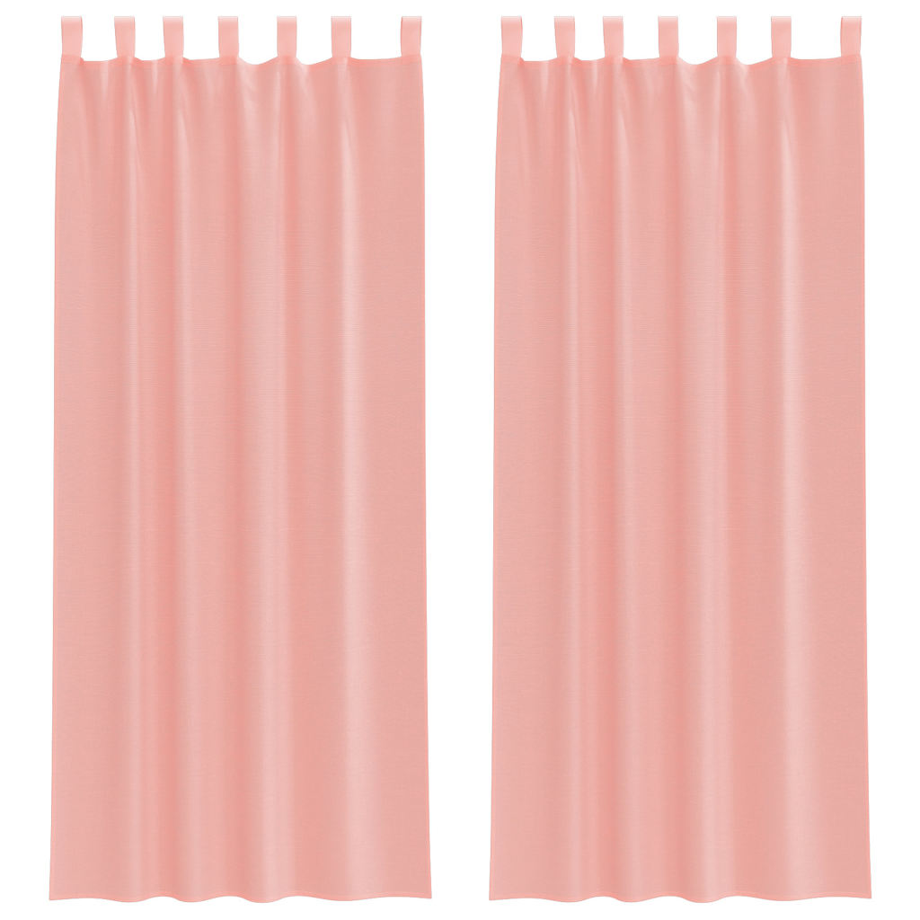 Tende in Voile con Passanti 2 pz Rosa 140x260 cm 4102290