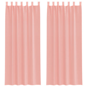 Tende in Voile con Passanti 2 pz Rosa 140x260 cm 4102290