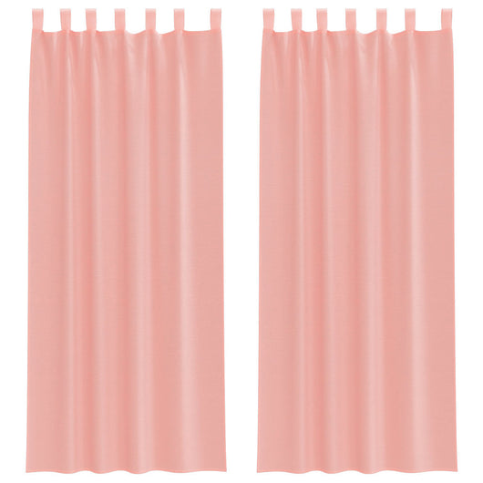 Tende in Voile con Passanti 2 pz Rosa 140x260 cm 4102290