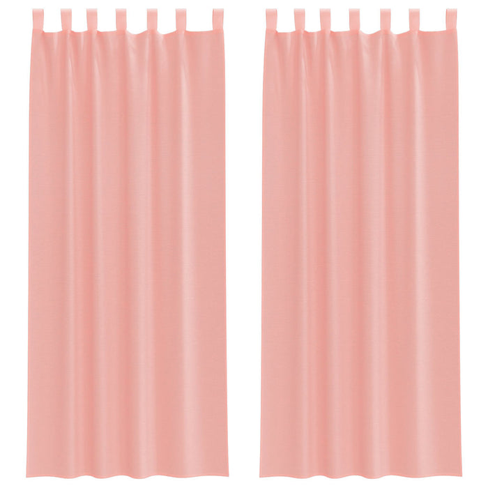 Tende in Voile con Passanti 2 pz Rosa 140x260 cm 4102290