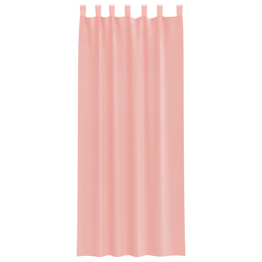 Tende in Voile con Passanti 2 pz Rosa 140x260 cm 4102290