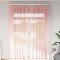 Tende in Voile con Passanti 2 pz Rosa 140x260 cm 4102290