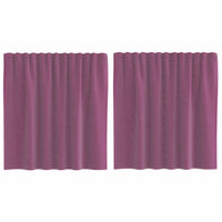 Tende in Voile con Passanti 2 pz Viola 140x140 cm 4102291