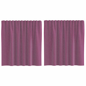 Tende in Voile con Passanti 2 pz Viola 140x140 cm 4102291