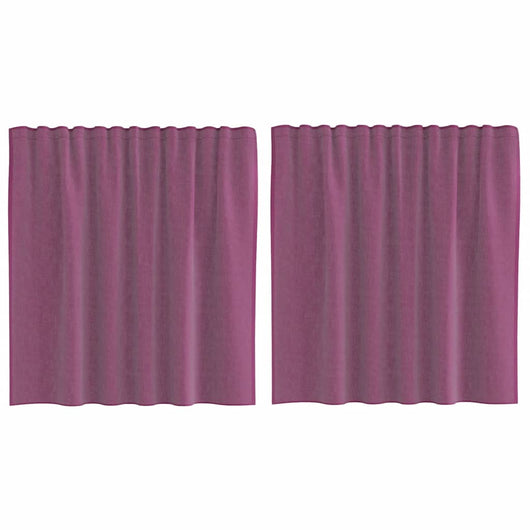 Tende in Voile con Passanti 2 pz Viola 140x140 cm 4102291