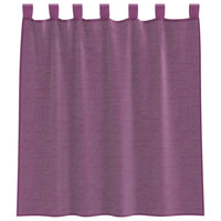 Tende in Voile con Passanti 2 pz Viola 140x140 cm 4102291