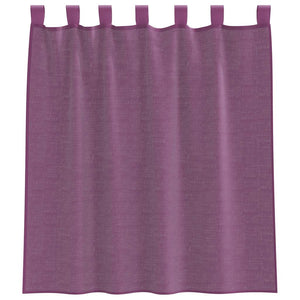 Tende in Voile con Passanti 2 pz Viola 140x140 cm 4102291