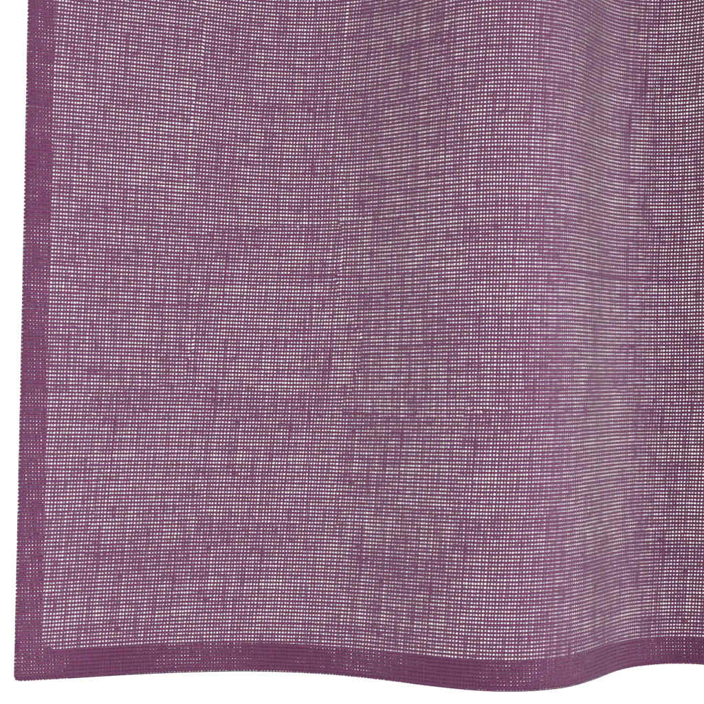 Tende in Voile con Passanti 2 pz Viola 140x140 cm 4102291