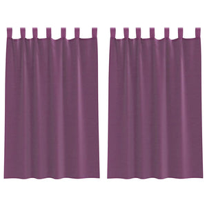 Tende in Voile con Passanti 2 pz Viola 140x175 cm 4102292