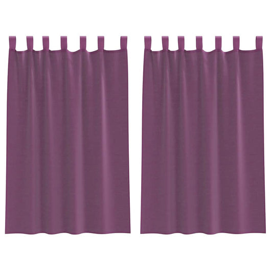 Tende in Voile con Passanti 2 pz Viola 140x175 cm 4102292