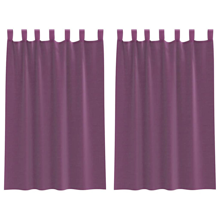 Tende in Voile con Passanti 2 pz Viola 140x175 cm 4102292