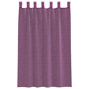 Tende in Voile con Passanti 2 pz Viola 140x175 cm 4102292