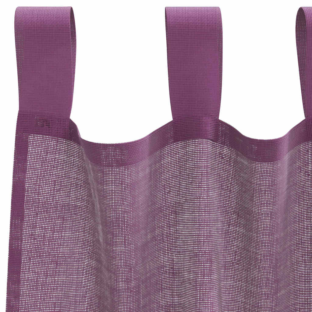 Tende in Voile con Passanti 2 pz Viola 140x175 cm 4102292
