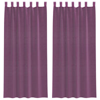 Tende in Voile con Passanti 2 pz Viola 140x245 cm 4102294