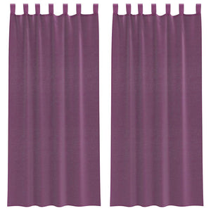 Tende in Voile con Passanti 2 pz Viola 140x245 cm 4102294