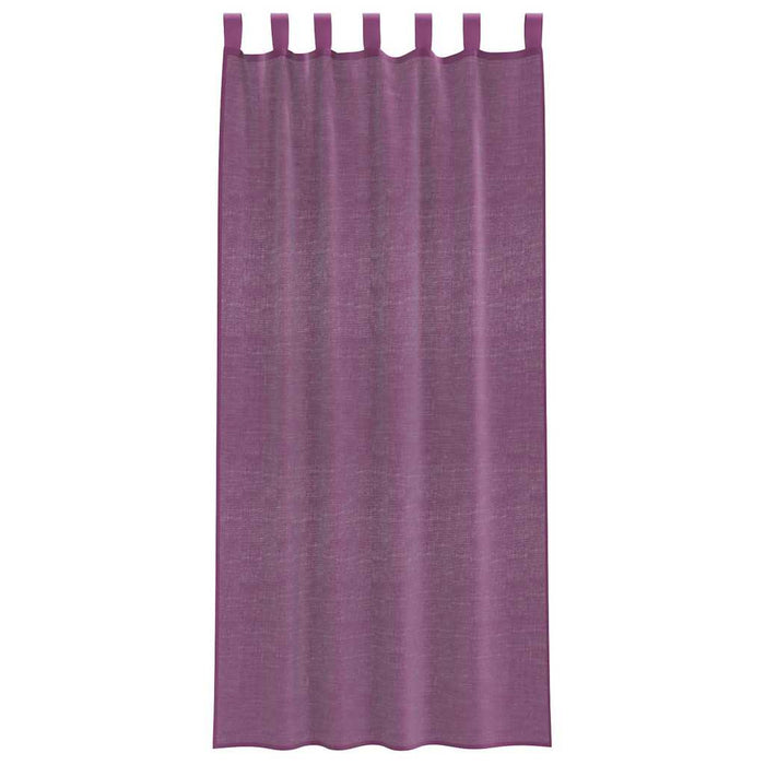 Tende in Voile con Passanti 2 pz Viola 140x245 cm 4102294