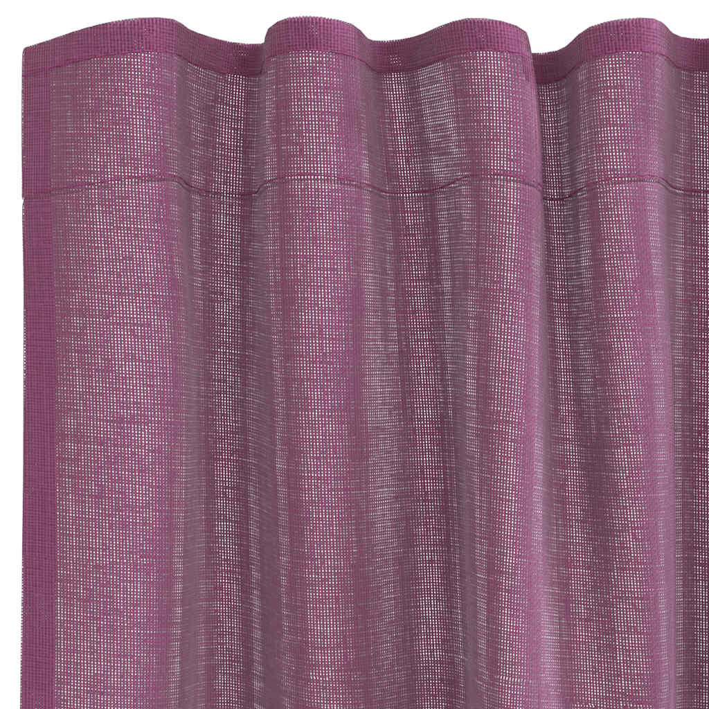 Tende in Voile con Passanti 2 pz Viola 140x245 cm 4102294