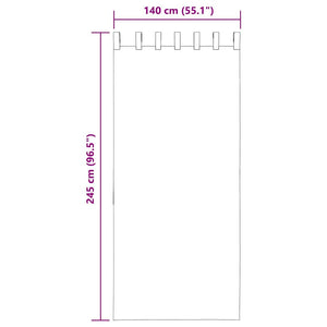 Tende in Voile con Passanti 2 pz Viola 140x245 cm 4102294