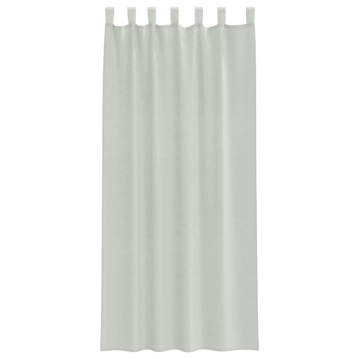 Tende in Voile con Passanti 2 pz Grigio Chiaro 140x245 cm 4102299
