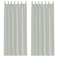 Tende in Voile con Passanti 2 pz Grigio Chiaro 140x260 cm 4102300