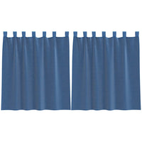 Tende in Voile con Passanti 2 pz Blu Reale 140x140 cm 4102301