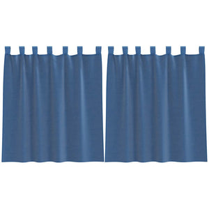 Tende in Voile con Passanti 2 pz Blu Reale 140x140 cm 4102301