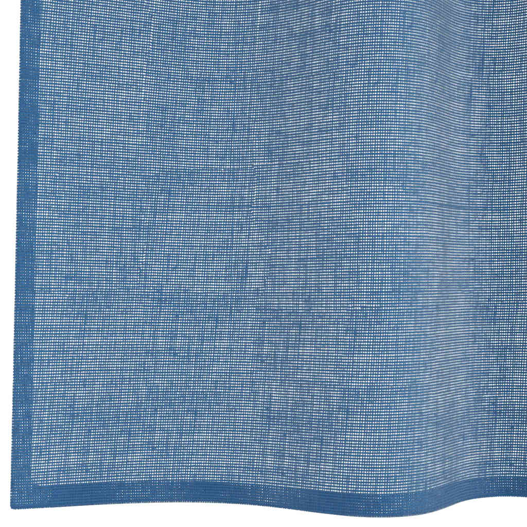 Tende in Voile con Passanti 2 pz Blu Reale 140x140 cm 4102301