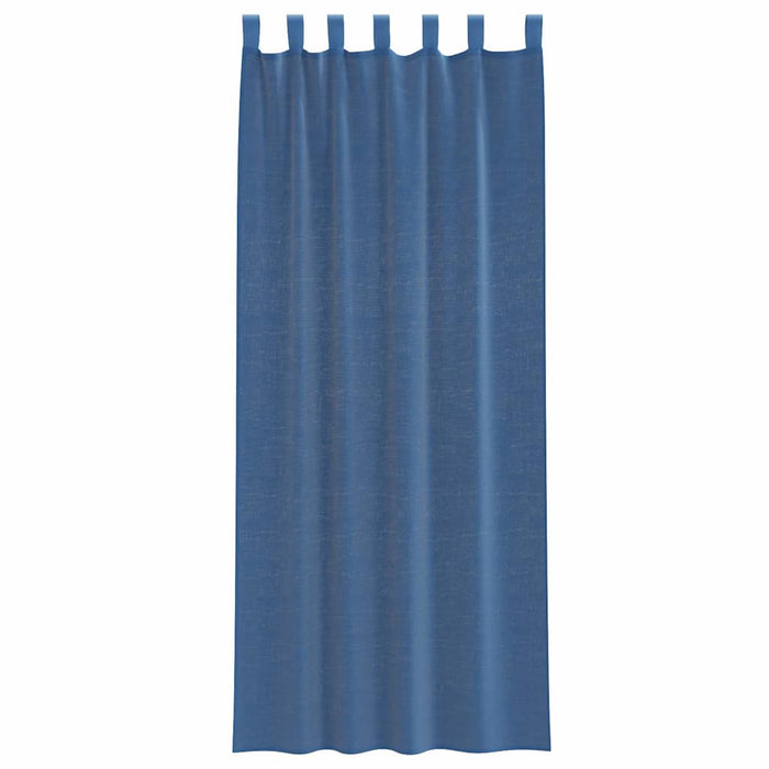 Tende in Voile con Passanti 2 pz Blu Reale 140x260 cm 4102305