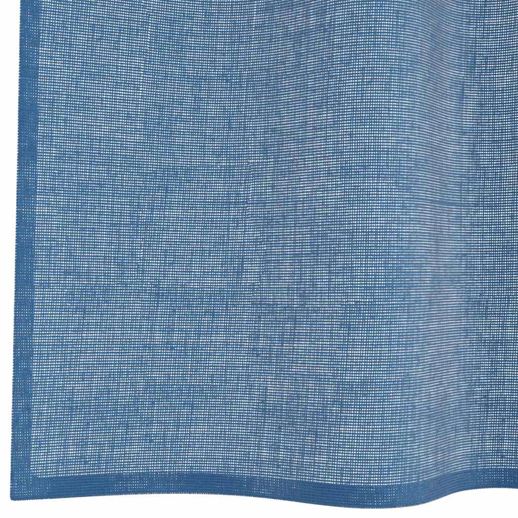 Tende in Voile con Passanti 2 pz Blu Reale 140x260 cm 4102305